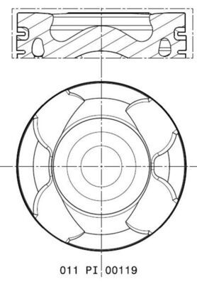 Piston MAHLE 011 PI 00119 001