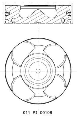 Piston MAHLE 011 PI 00108 000