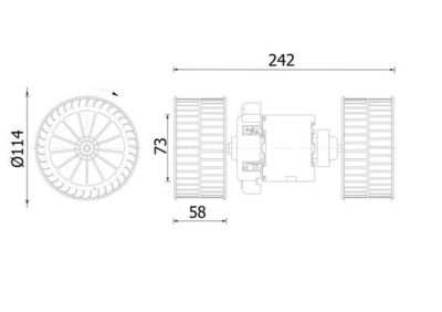 Interior Blower MAHLE AB 87 000S