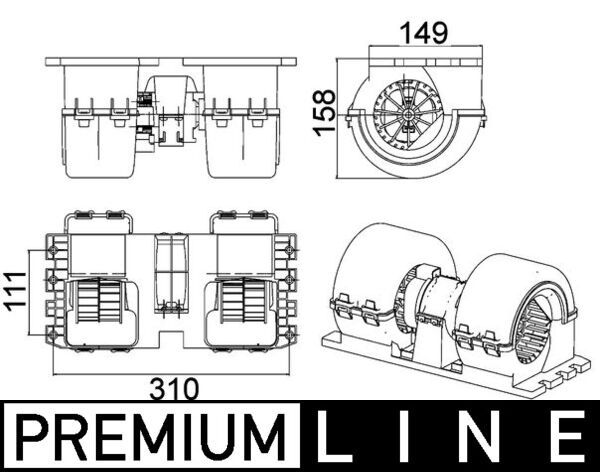 MAHLE AB 145 000P Interior Blower