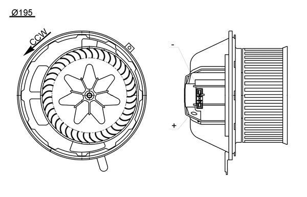 MAHLE AB 194 000S Interior Blower