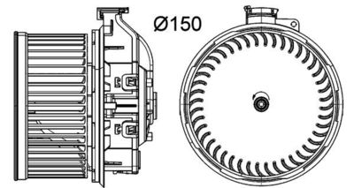 Interior Blower MAHLE AB 259 000P