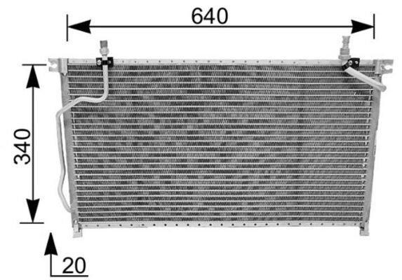 MAHLE AC 185 000S Condenser, air conditioning