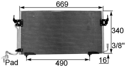 Condenser, air conditioning MAHLE AC 206 000S