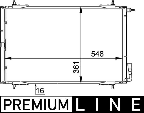 MAHLE AC 220 000P Condenser, air conditioning