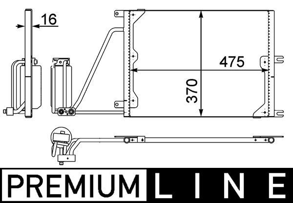 MAHLE AC 226 000P Condenser, air conditioning