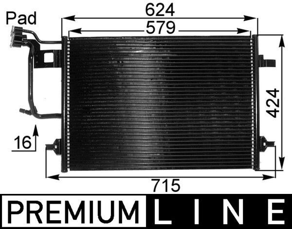 MAHLE AC 242 000P Condenser, air conditioning