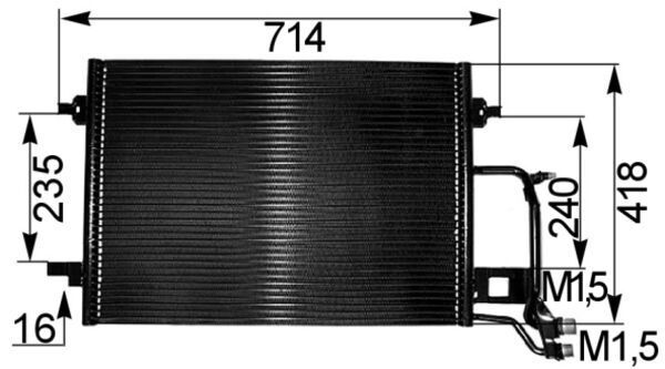 MAHLE AC 255 000S Condenser, air conditioning