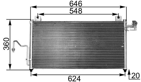 MAHLE AC 302 000S Condenser, air conditioning