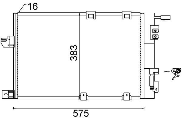 MAHLE AC 339 000S Condenser, air conditioning