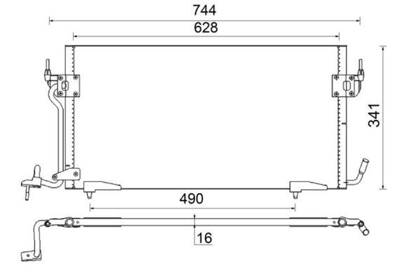 MAHLE AC 341 000S Condenser, air conditioning