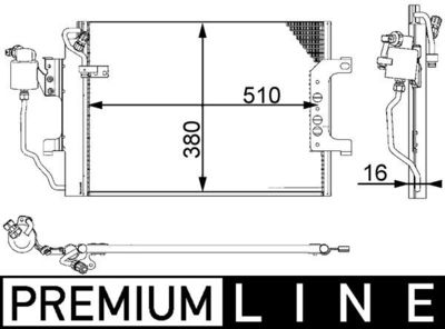 Condenser, air conditioning MAHLE AC 348 000P