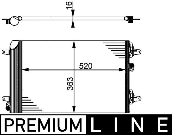 MAHLE AC 358 000P Condenser, air conditioning