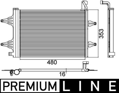 Condenser, air conditioning MAHLE AC 359 000P