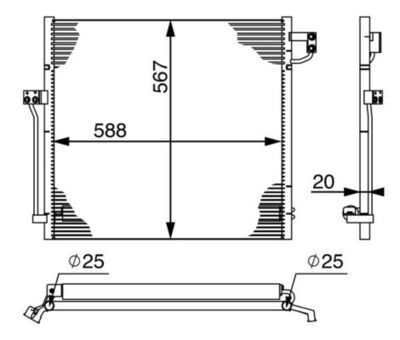 Condenser, air conditioning MAHLE AC 41 000S