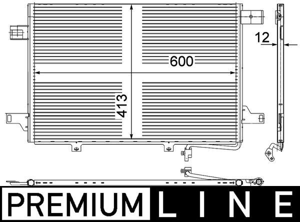 MAHLE AC 452 000P Condenser, air conditioning