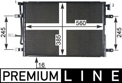 Condenser, air conditioning MAHLE AC 508 000P