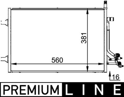 Condenser, air conditioning MAHLE AC 692 000P