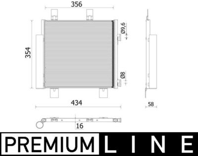 Condenser, air conditioning MAHLE AC 899 000P