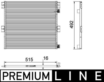 Condenser, air conditioning MAHLE AC 125 000P