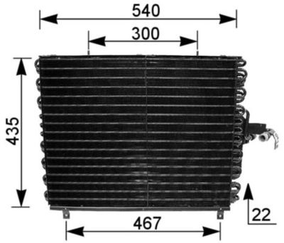 Condenser, air conditioning MAHLE AC 166 000S