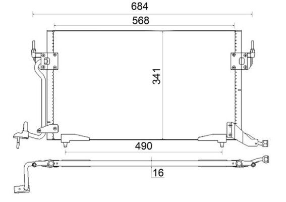 MAHLE AC 182 001S Condenser, air conditioning