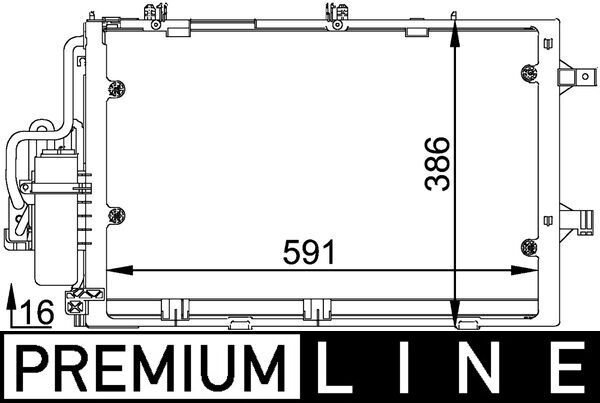 MAHLE AC 308 000P Condenser, air conditioning