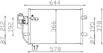 Condenser, air conditioning MAHLE AC 351 000S