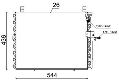 Condenser, air conditioning MAHLE AC 357 000S