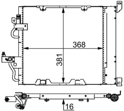 Condenser, air conditioning MAHLE AC 376 000S