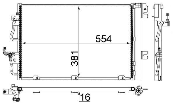 MAHLE AC 377 001S Condenser, air conditioning