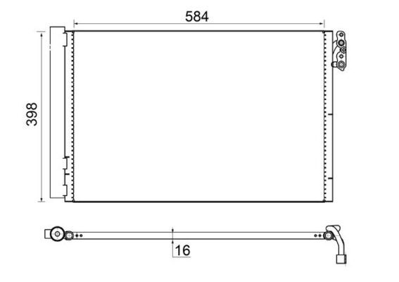 MAHLE AC 413 001S Condenser, air conditioning