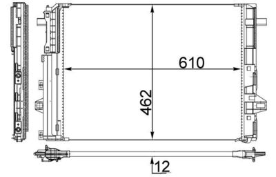 Condenser, air conditioning MAHLE AC 446 000S