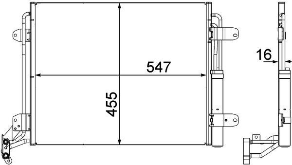 MAHLE AC 454 000P Condenser, air conditioning