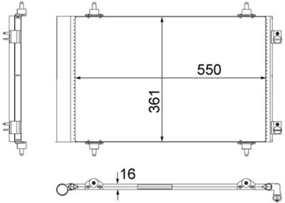 Condenser, air conditioning MAHLE AC 487 000S