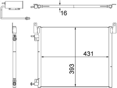 Condenser, air conditioning MAHLE AC 499 000S