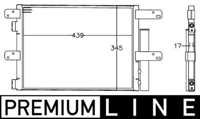 Condenser, air conditioning MAHLE AC 549 000P