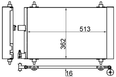 Condenser, air conditioning MAHLE AC 585 001S