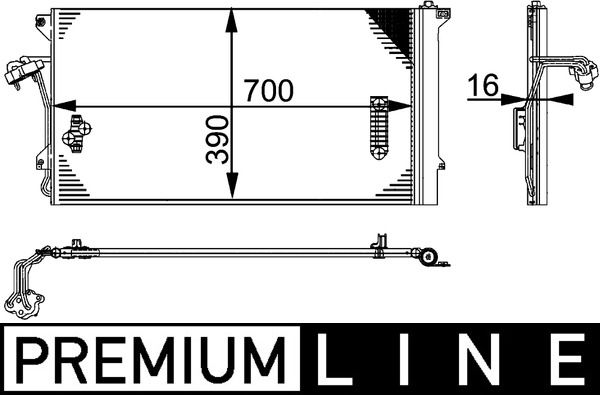 MAHLE AC 659 000P Condenser, air conditioning