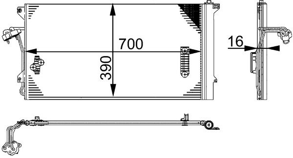 MAHLE AC 659 000S Condenser, air conditioning