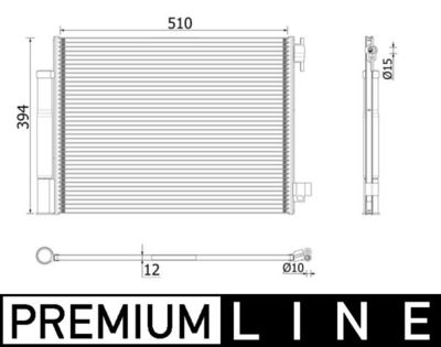 Condenser, air conditioning MAHLE AC 73 000P