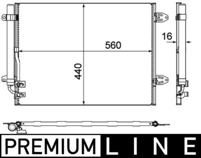 Condenser, air conditioning MAHLE AC 733 000P