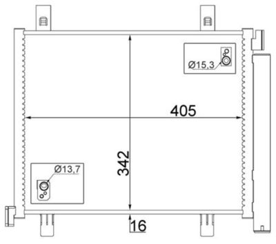 Condenser, air conditioning MAHLE AC 747 000S