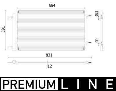 Condenser, air conditioning MAHLE AC 901 000P