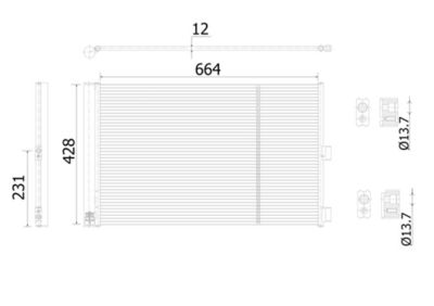 Condenser, air conditioning MAHLE AC 911 000S