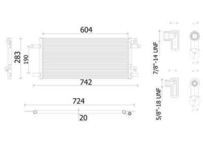 Condenser, air conditioning MAHLE AC 913 000S