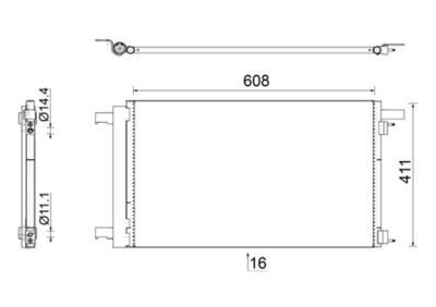 Condenser, air conditioning MAHLE AC 939 000S