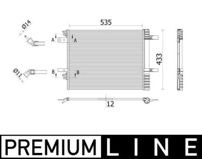 Condenser, air conditioning MAHLE AC 943 000P