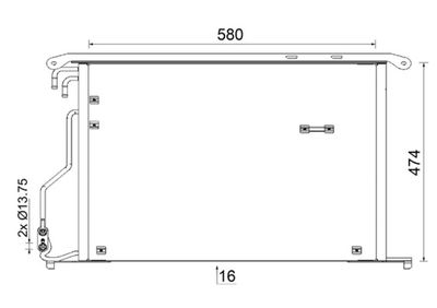 Condenser, air conditioning MAHLE AC 947 000S