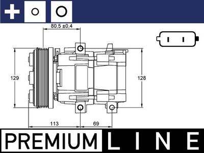 Compressor, air conditioning MAHLE ACP 101 000P